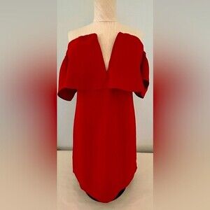 NEW Red Off-Shoulder Minidress by Essue size Medium